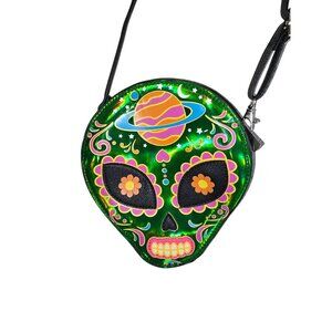 Sugar Skull Alien Crossbody‎ Bag By Sleepyville Critters
